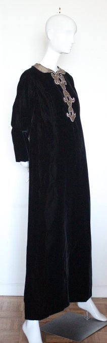 Galanos Black Velvet Evening Dress, ca. 1960's (1 of 4)