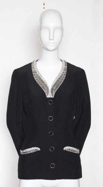 Karl Lagerfeld Lesage Embroidered Black Jacket, 1990's (1 of 5)