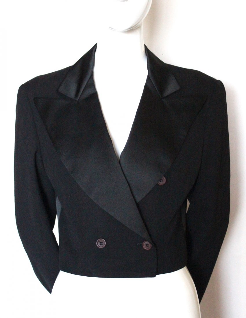 Stephen Sprouse Tuxedo Style Cropped Jacket, 1980's (1 of 4)