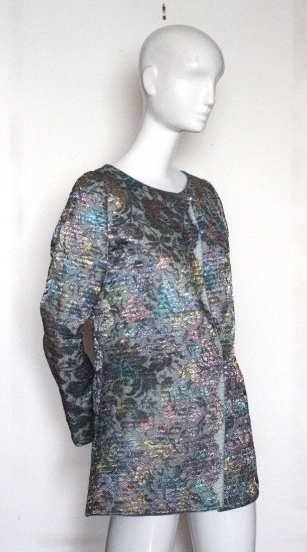 Mary McFadden Metallic Lace & Silk Jacket, ca.1980s-90s (1 of 4)