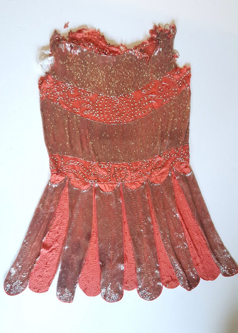 Poiret Style Heavy Beaded Silk Flapper Dress, 1920's (1 of 3)