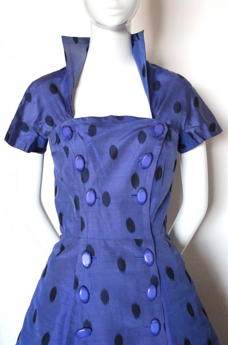 French Haute Couture Cocktail Dress 1950s Schiaparelli? (1 of 7)
