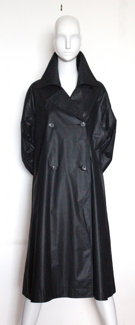 Chloe by Laferfeld Black Trenchcoat, ca.1960's-70's (1 of 4)