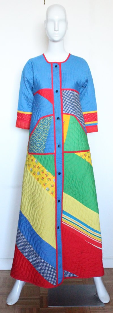 Jeanne-Marc Patchwork Quilted Coat, ca. 1970's (1 of 3)