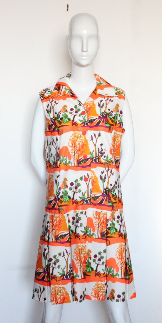 Marshall Fields & Co. Polyester Knit Dress, ca.1970's: Marshall Fields & Co. Polyester Knit Dress, ca.1970's.