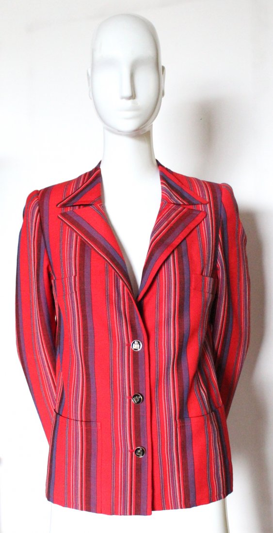 Lanvin Haute Couture Striped Jacket, ca. 1970's (1 of 4)