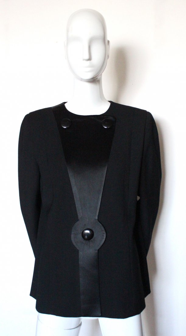 Pierre Cardin Haute Couture Black Jacket, 1980s (1 of 4)