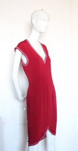 Rifat Ozbek Burgundy Dress, S/S 1989: Rifat Ozbek Burgundy Dress, S/S 1989. Made in Italy, sz. 42IT