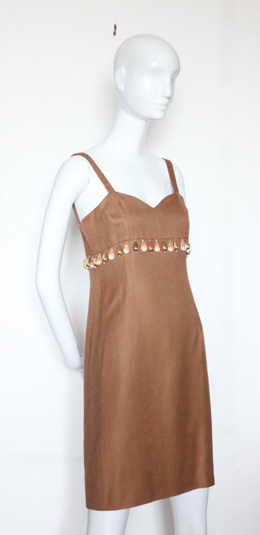 Givenchy Couture Brown Beaded Dress Suit, S/S 1995 (1 of 6)