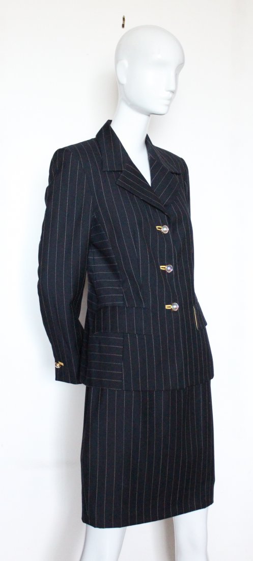 Escada by Margaretha Ley Pin Stripe Suit, ca.1990's (1 of 5)