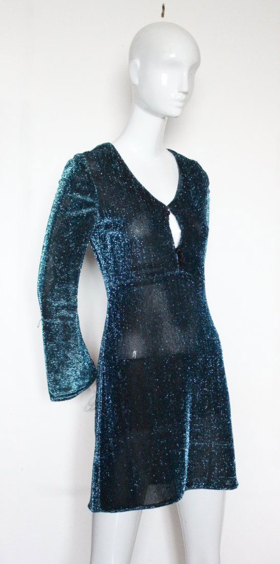 Michael Mott for Paraphernalia Lurex Mini Dress, 1960's (1 of 4)