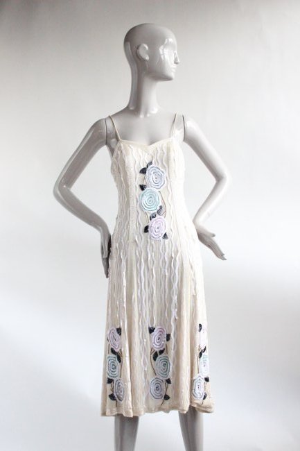Charles Hill Roth England Embroidered Dress ca. 1970's (1 of 4)