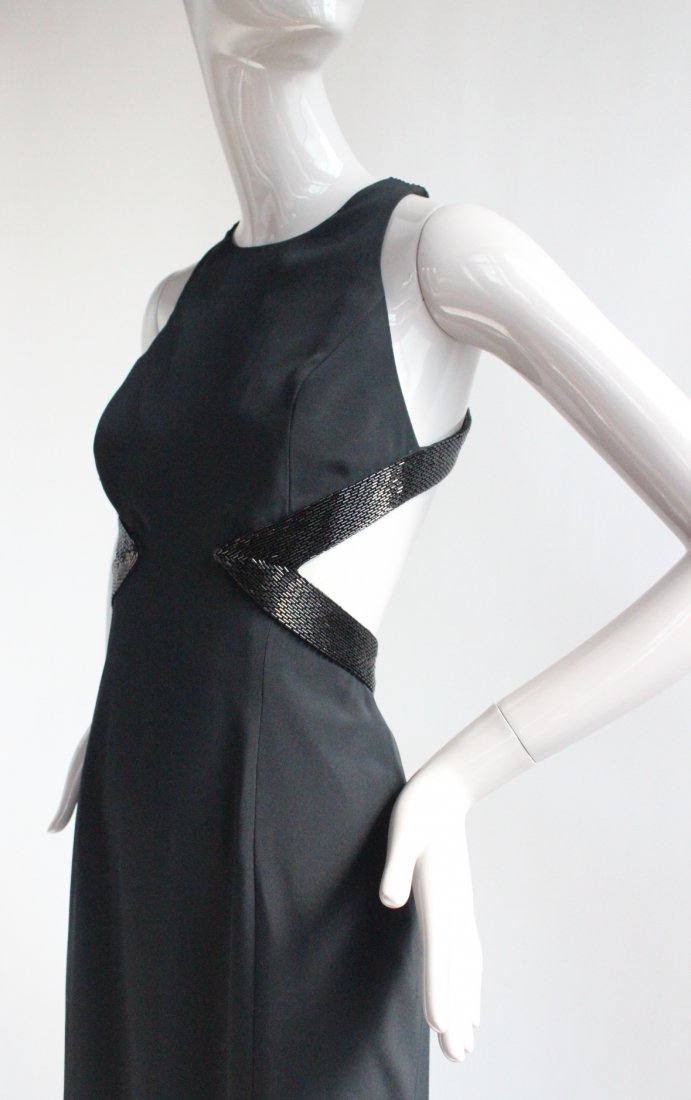 Gianfranco Ferre Beaded Black Silk Dress, ca. 1990's (1 of 5)