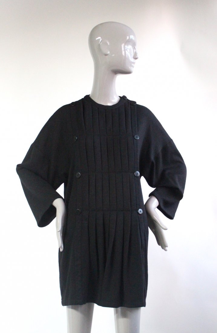 Horiko Koshino Paris Black Knit Dress, ca. 1980's (1 of 4)