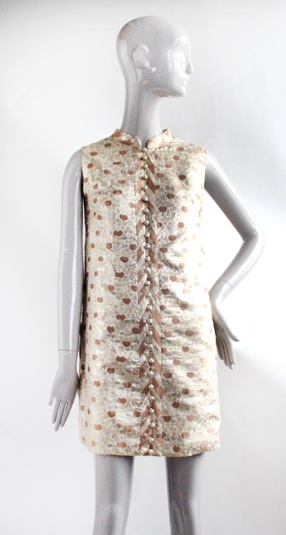 Chergui Haute Couture Algeria Brocade Dress, 1960's (1 of 4)