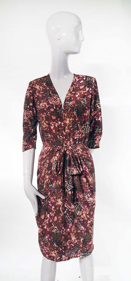 Givenchy Haute Couture Silk Dress, ca. 1970's (1 of 3)