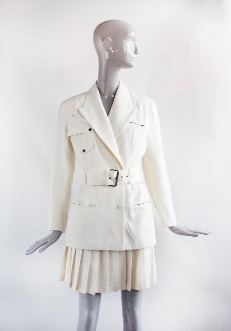 Plein Sud Beige Wool Suit, ca. 1990's (1 of 4)
