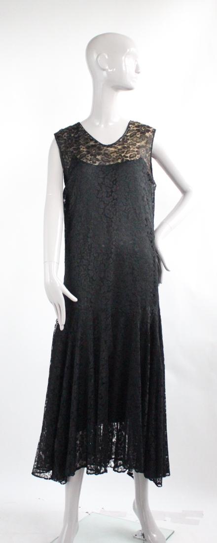 Maria La Tour Black Lace Dress, ca. 1920's (1 of 4)