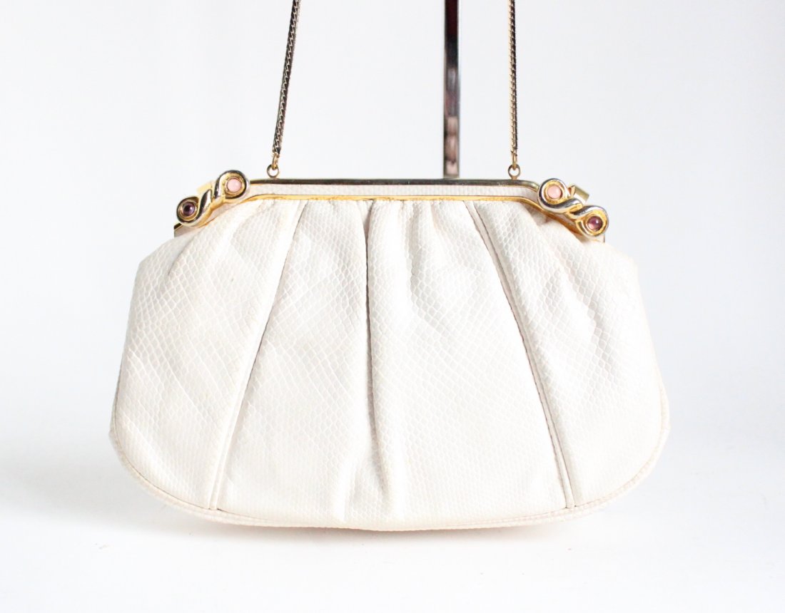 Judith Leiber Karung Snake Skin Evening Bag, ca.1980's (1 of 4)