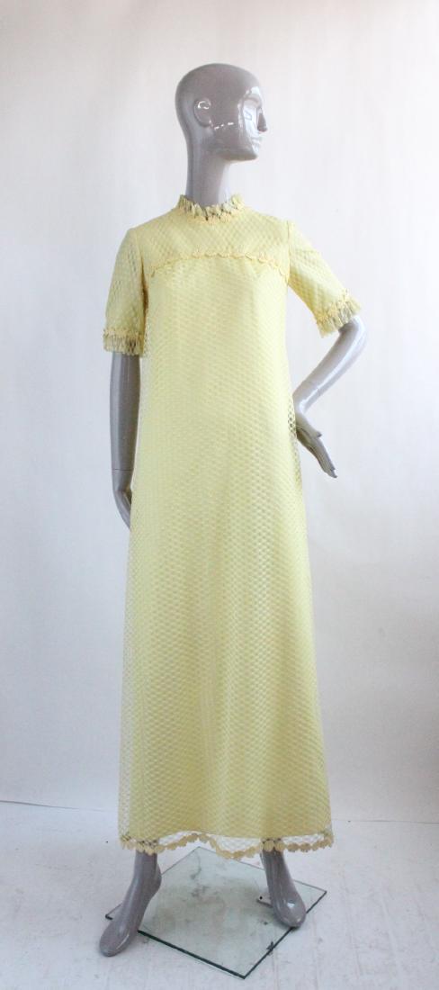 Lord & Taylor Yellow Lace Dress, ca. 1970's (1 of 3)