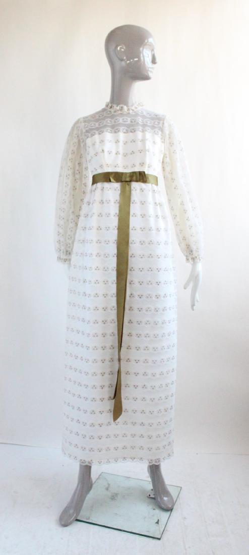 Bonwit Teller White Lace Maxi Dress, 1970's (1 of 3)