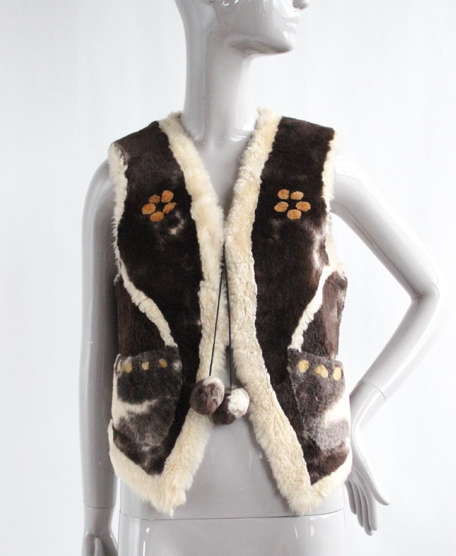 Yulan Shanghai Fur Factory Shearling Vest, 1970's (1 of 3)