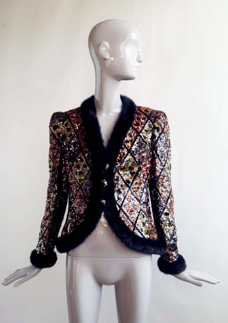 Mila Schon Couture Sequined Evening Jacket, F/W 1983 (1 of 5)