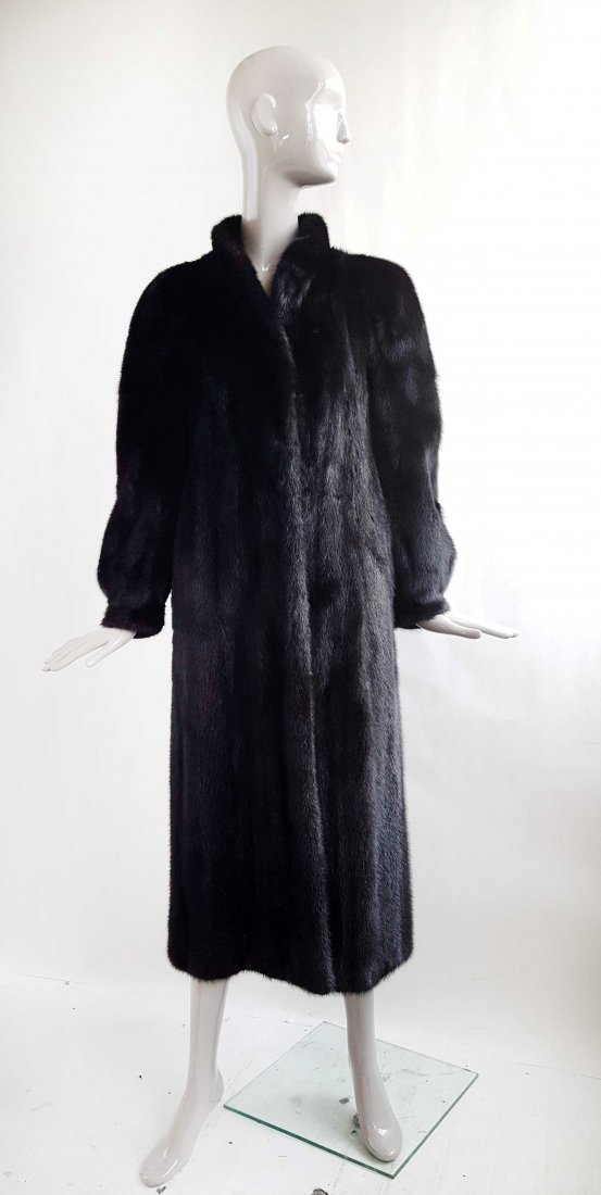 Fourrures De La Madeleine Black Mink Coat, ca. 1980's (1 of 4)