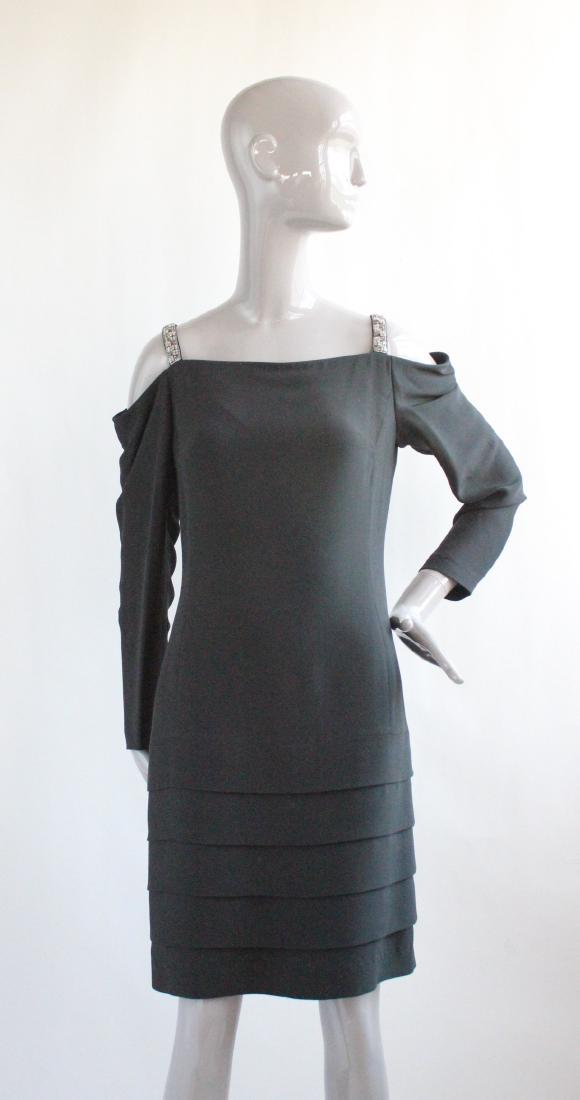Louis Feraud Black Silk Dress, 1990's (1 of 3)
