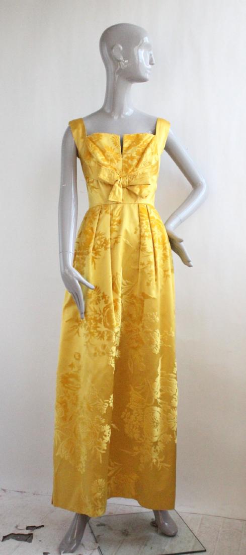 velvet dress yellow