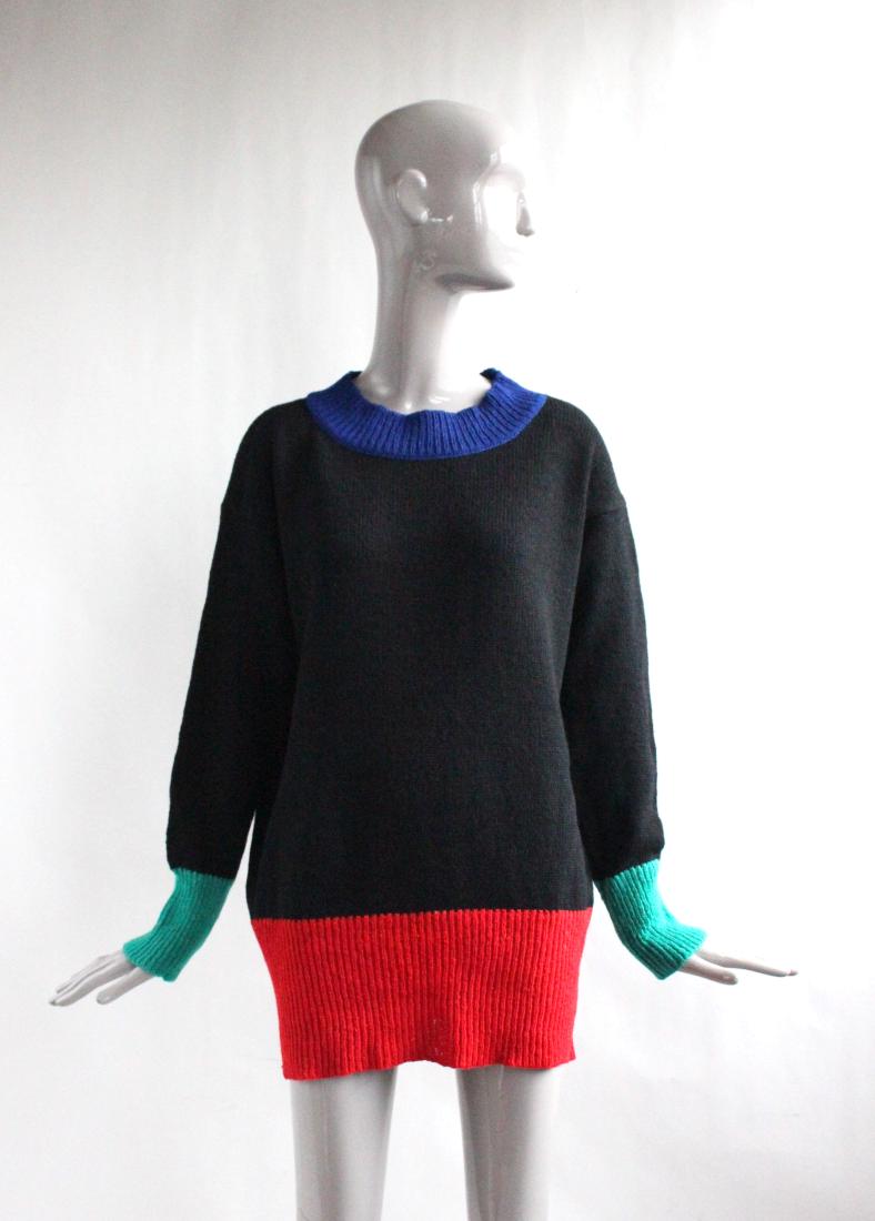 Dorothee Bis Black & Red Sweater, ca.1980's (1 of 3)