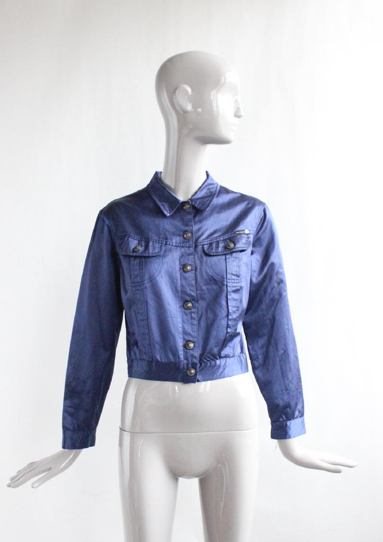Trussardi Jeans Blue Sain Jacket, 1990's (1 of 3)