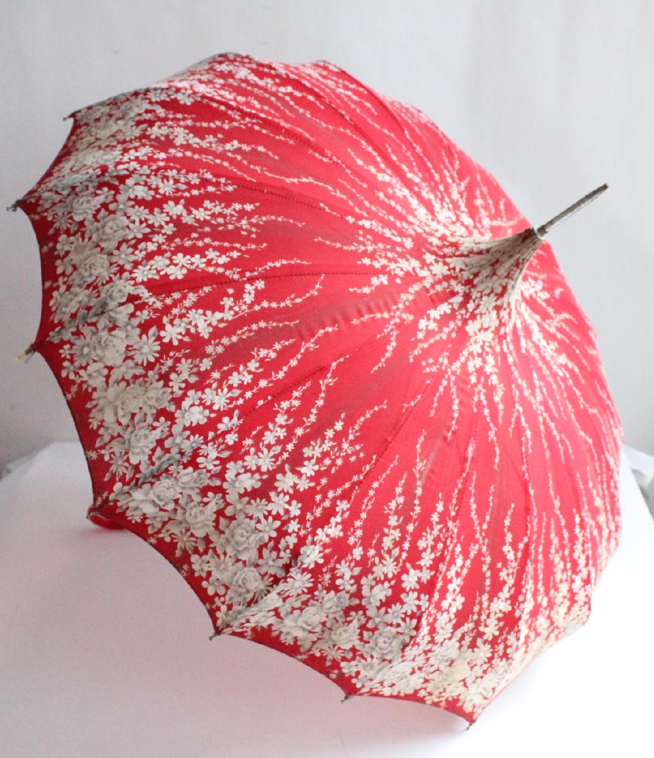 Floral Pagoda Parasol/Umbrella ca.1950s-60s (1 of 3)