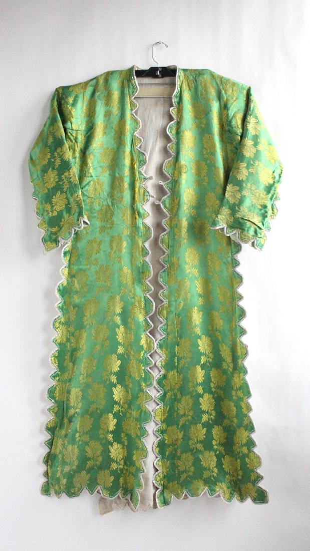 Turkish Green Floral Brocade Caftan, 20th c. (1 of 2)