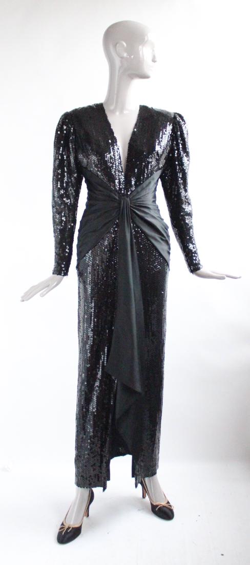 Jacqueline de Ribes Couture Sequined Dress, 1980's (1 of 4)