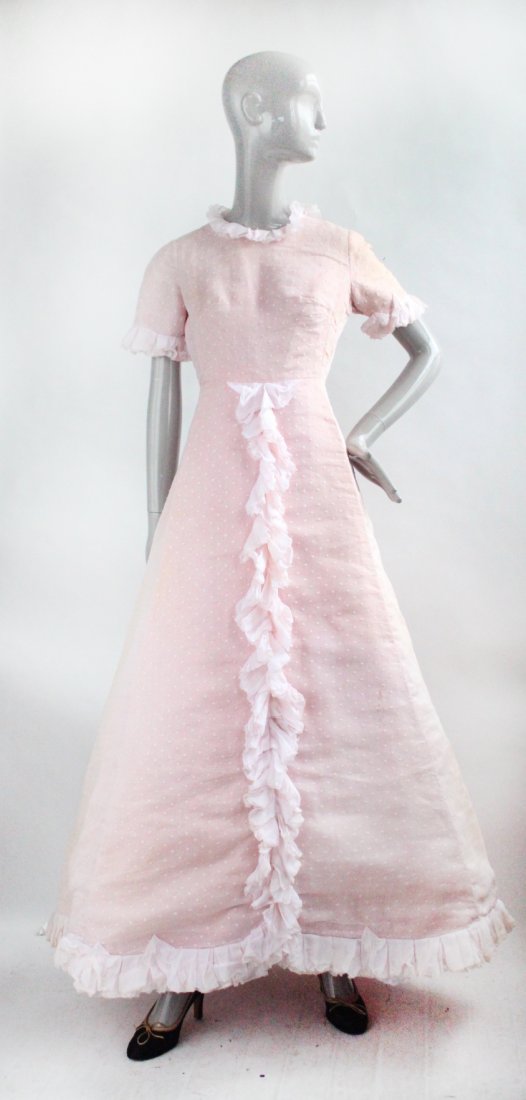 Maggy Rouff Paris Pink Gown, ca. 1970s (1 of 5)