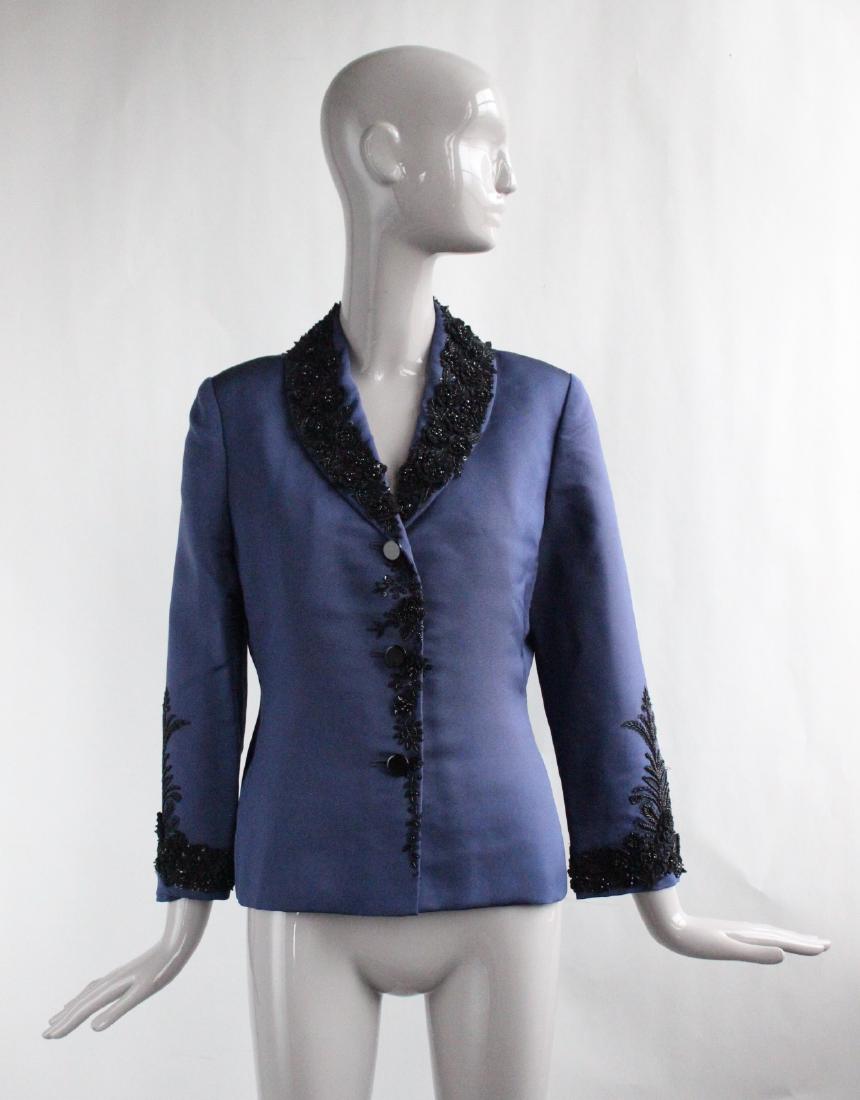 Bill Blass Couture Embroidered Silk Jacket (1 of 9)