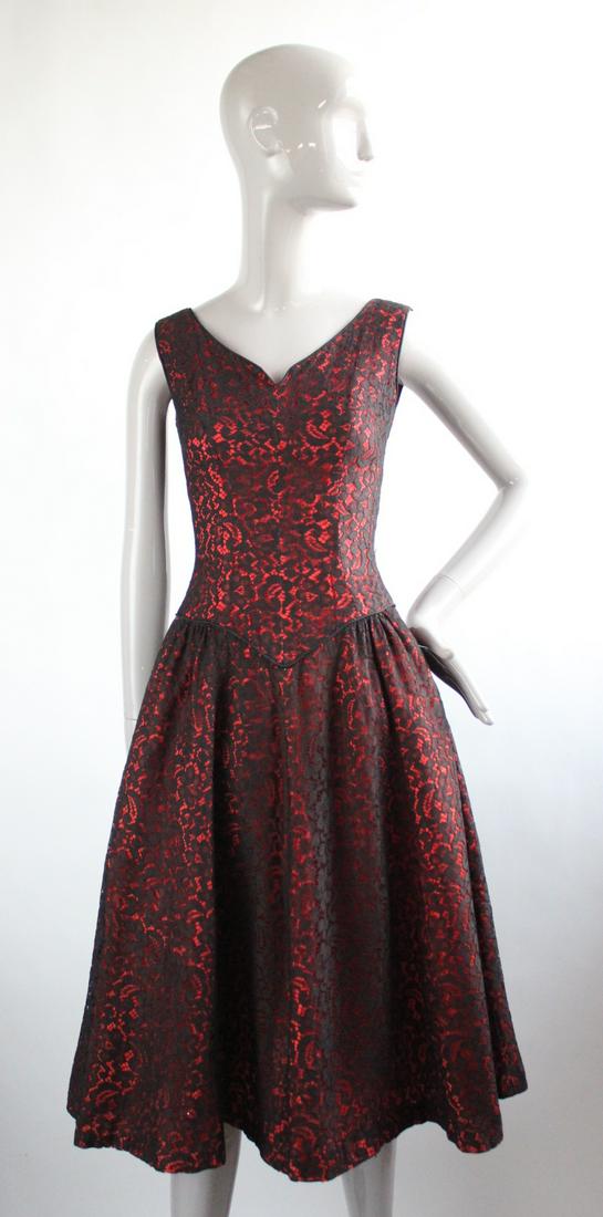 Suzy Perette Black Lace Dress & Jacket, 1950s (1 of 4)