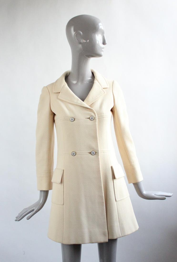 Jean Patou Haute Couture Beige Wool Coat, 1960s (1 of 2)