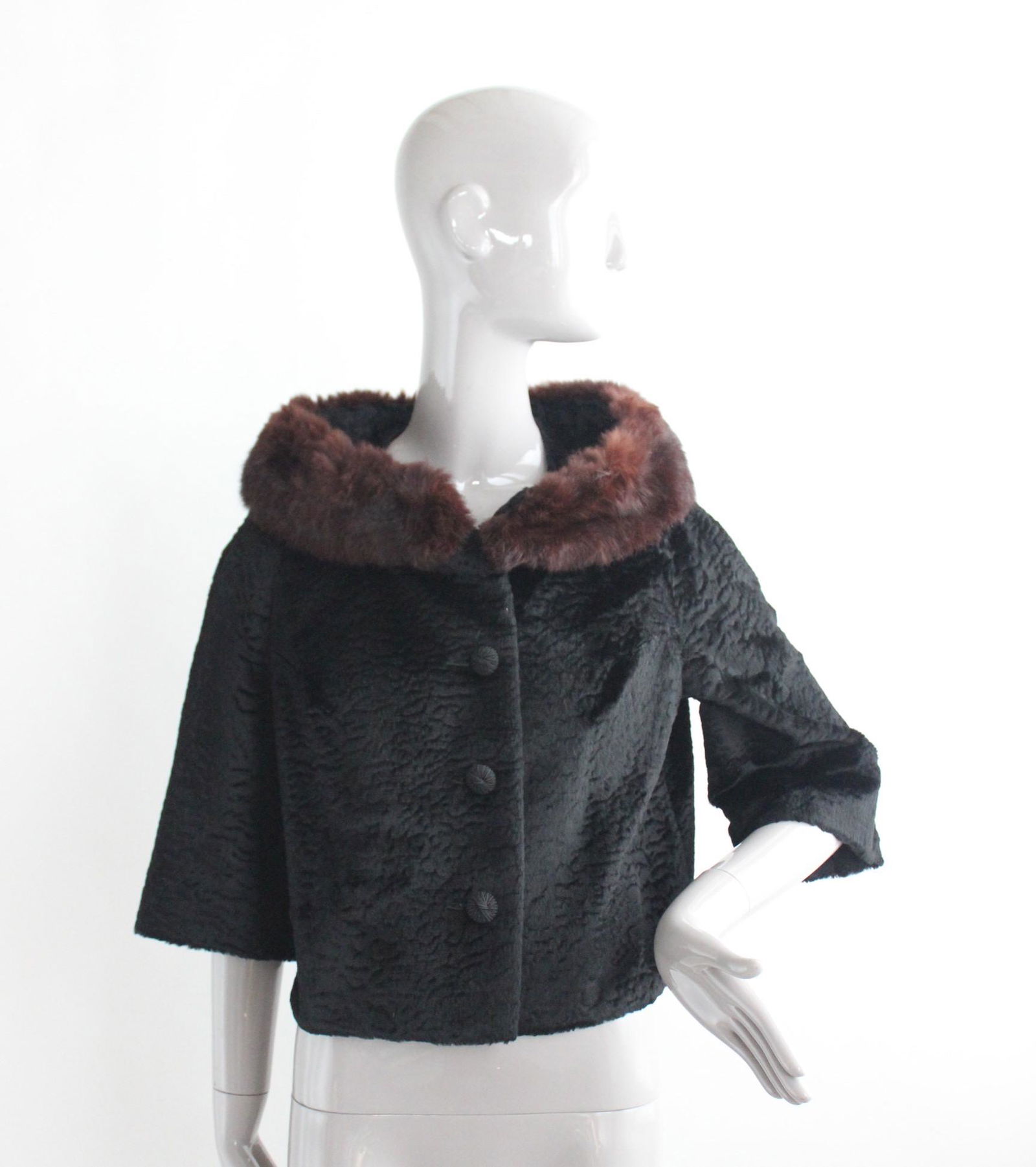 Broadcurl Faux Fur Jacket, ca.1960s (1 of 3)
