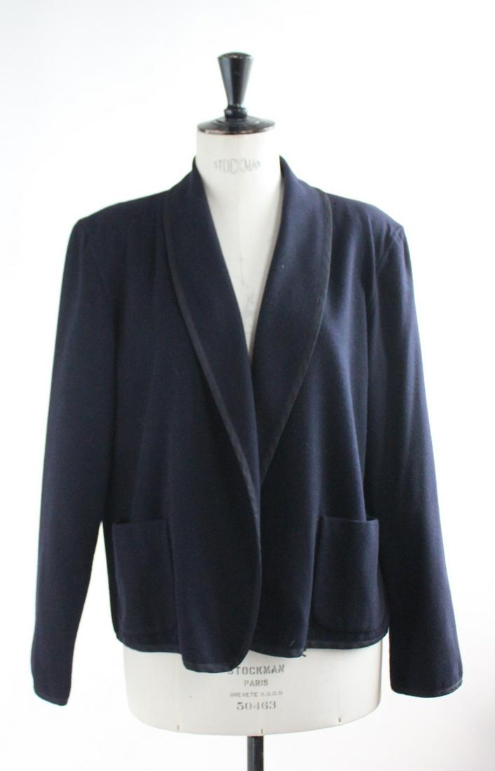Calvin Klein Navy Cashmere Jacket, 1970s (1 of 3)
