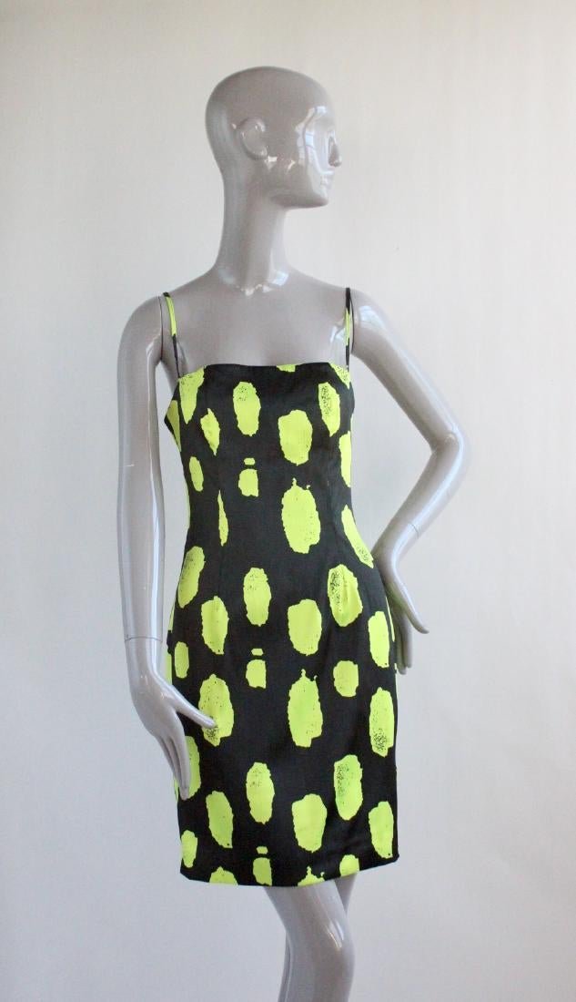 Stephen Sprouse Black & Neon Yellow Dress, 1988 (1 of 4)