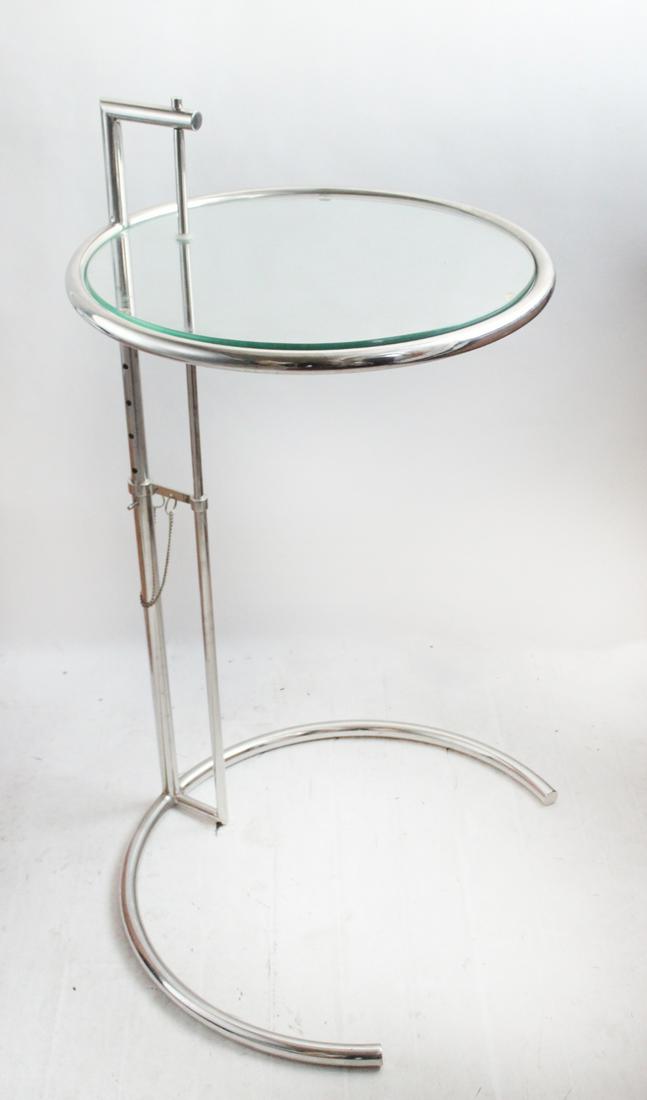 Eileen Gray Chrome & Glass E 1027 Table: Eileen Gray Chrome & Glass E 1027 Table, modern.