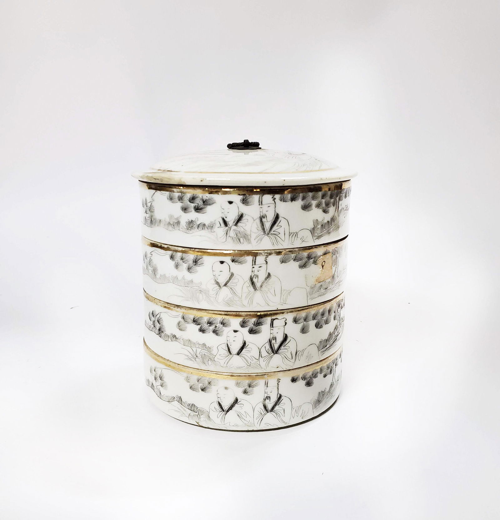 Antique Chinese Stacking Porcelain Bowls (1 of 3)