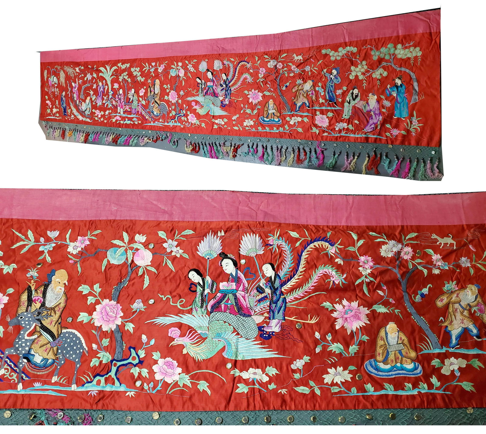 Antique Chinese Embroidered Large Banner (1 of 11)