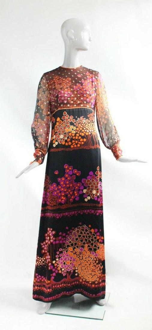 Chloe by Karl Lagerfeld Floral Silk Maxi Dress, 1960 (1 of 5)