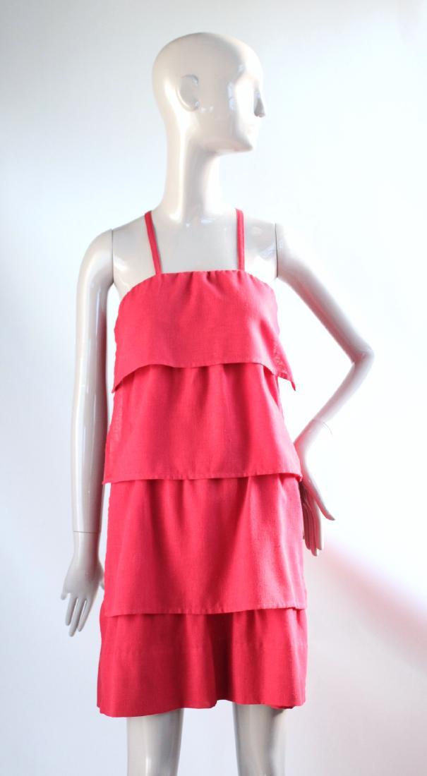 Sonia Rykiel Red Layered Dress, ca. 1970's (1 of 3)
