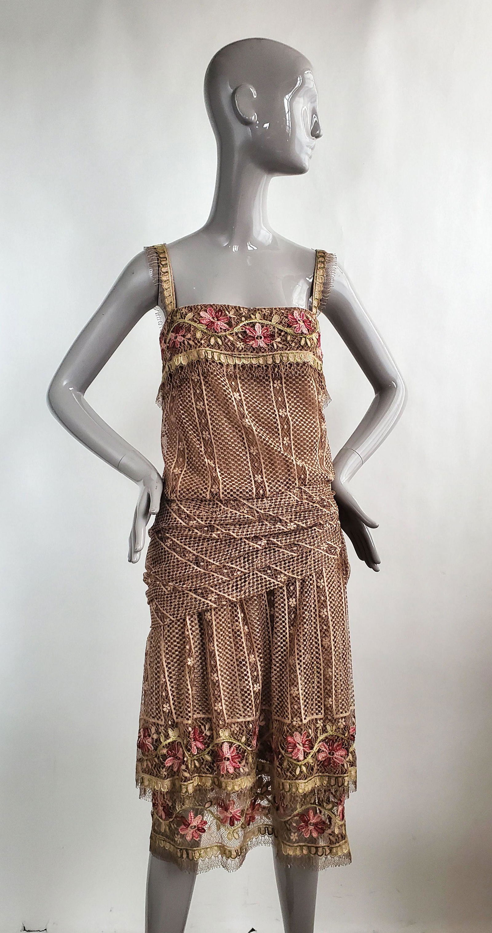 Louis Feraud  Haute Couture Lace Dress, ca. 1970s (1 of 6)