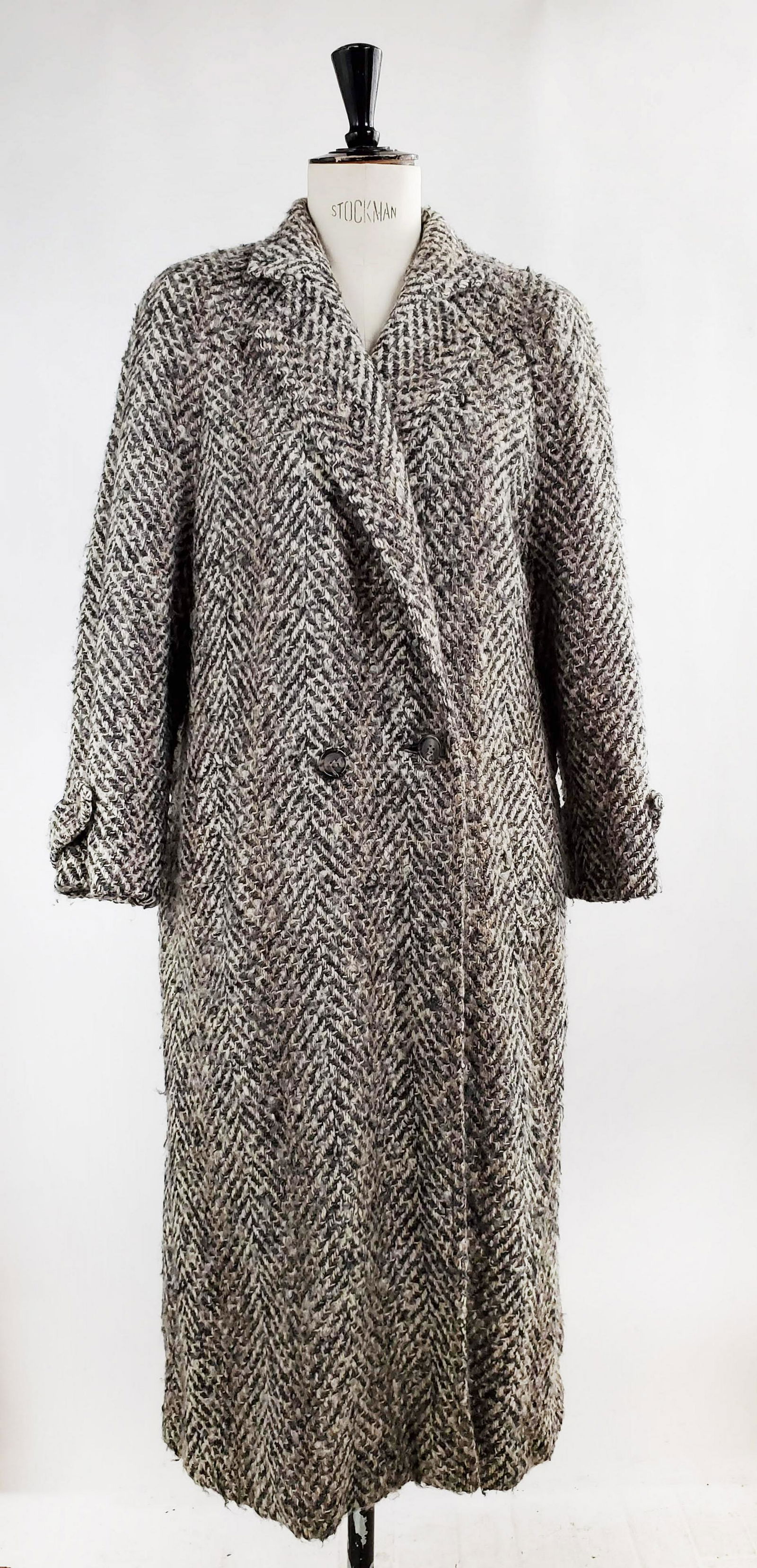 Bill Blass Gray Tweed Coat, ca. 1980s (1 of 3)