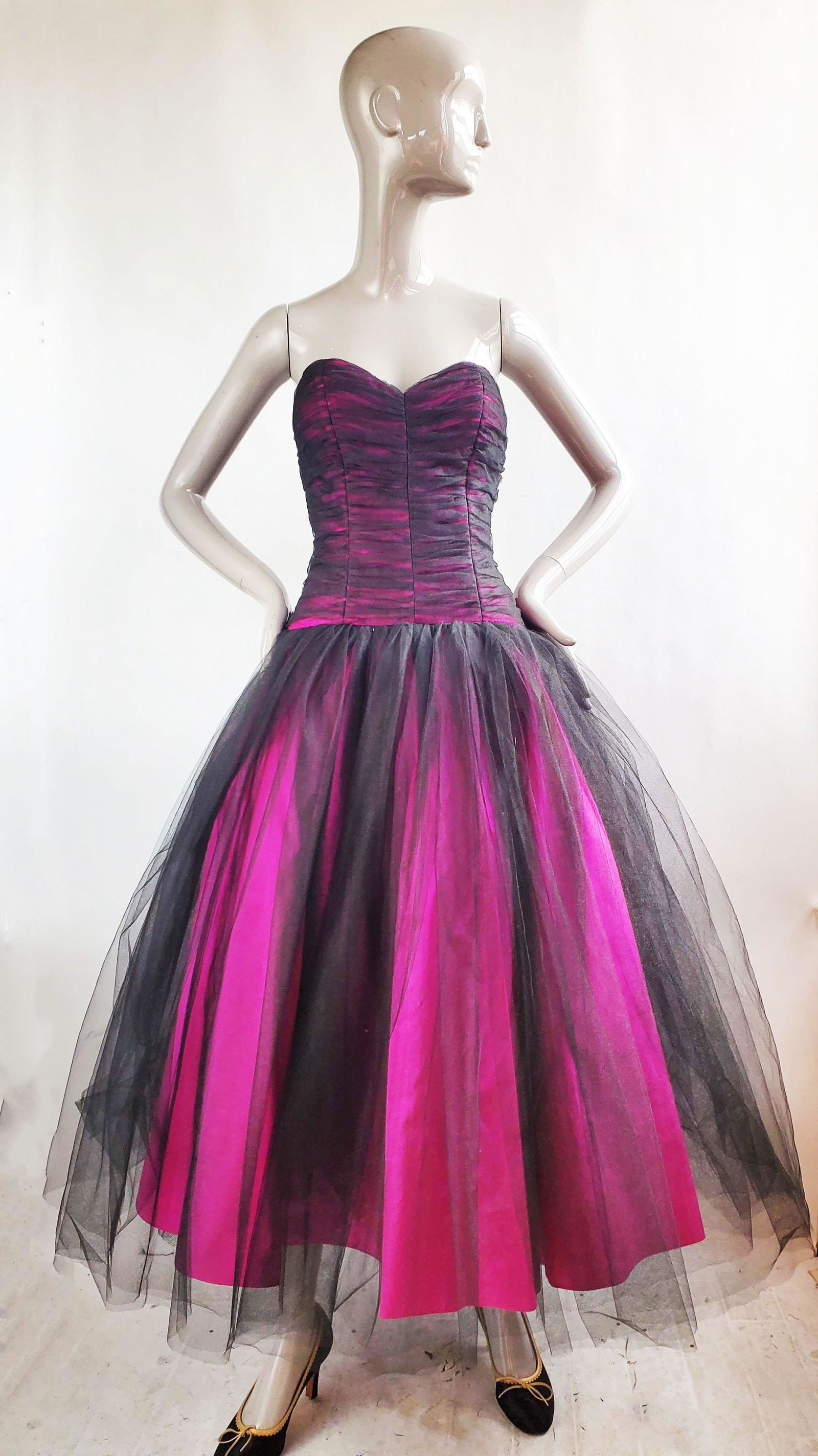 Bernard Perris Paris Evening Dress, ca. 1980s (1 of 4)